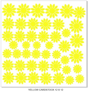 Daisy Make a flower Available in yellow cardstock, and chipboard